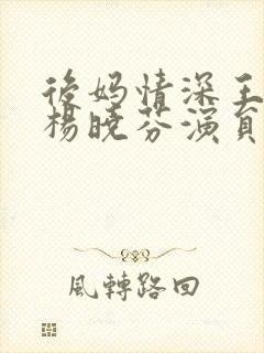 后妈情深王磊与杨晓芬演员表介绍