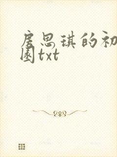 房思琪的初恋乐园txt