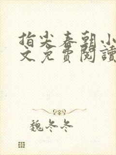 指尖春朝小说全文免费阅读笔趣阁