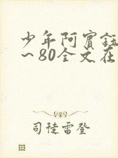 少年阿宾钰慧1～80全文在线阅读