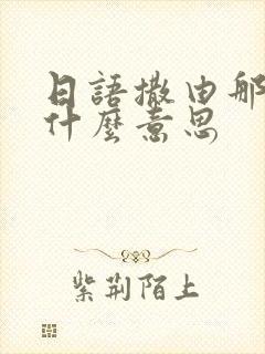 日语撒由那拉是什么意思