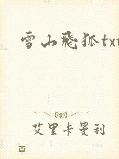雪山飞狐txt