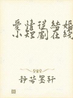 爱情从结婚开始小短剧在线观看封面