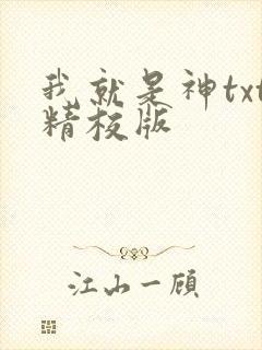 我就是神txt精校版