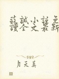 苏诚小说免费阅读全文最新章节