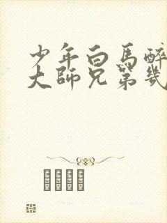 少年白马醉春风大师兄第几集出现的