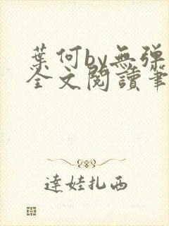 叶何by无弹窗全文阅读笔趣阁封面