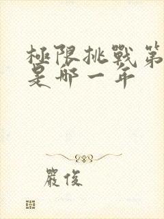 极限挑战第一季是哪一年