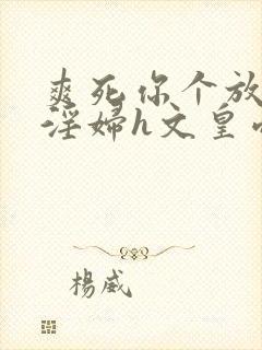 爽死你个放荡小淫妇h文皇帝封面