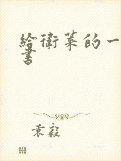 给卫莱的一封情书封面