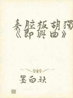 秦腔板胡独奏曲《即兴曲》曲谱