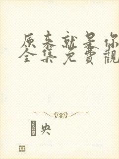 原来就是你在线全集免费观看电视剧