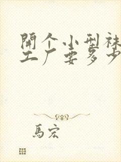 开个小型袜子加工厂要多少钱