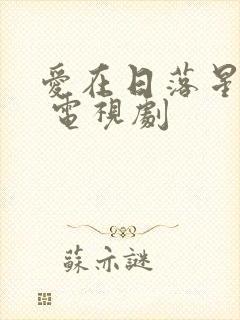 爱在日落星光时 电视剧封面