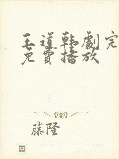 王道韩剧完整版免费播放