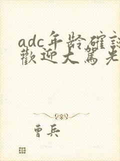 adc年龄确认欢迎大驾光临小说