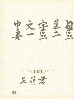 中文字幕日韩人妻一区二区