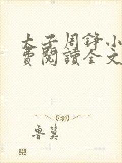 太子周铮小说免费阅读全文无弹窗封面