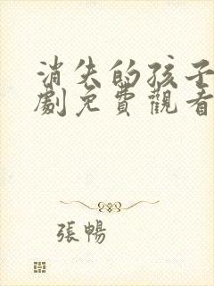 消失的孩子电视剧免费观看全集