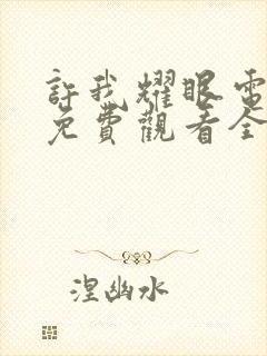 许我耀眼电视剧免费观看全集高清