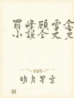 罗峰顾雪念最新小说全文免费阅读