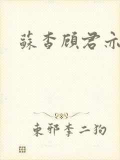 苏杳顾君亦阅读封面