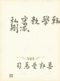 私密教学韩漫无删减