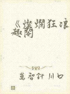 《灿烂狂浪》笔趣阁