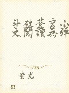 斗破苍穹小说全文阅读无弹窗封面