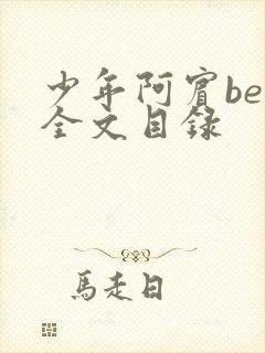 少年阿宾ben全文目录