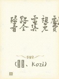 归路电视剧在线看全集免费高清下载