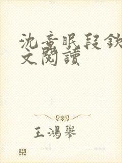 沈意眠段钦言全文阅读封面