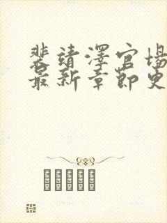 裴靖泽官场小说最新章节更新时间