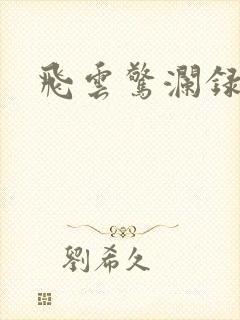 飞云惊澜录