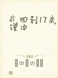 我回到17岁的理由封面