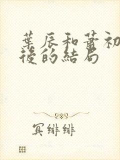 叶辰和萧初然最后的结局