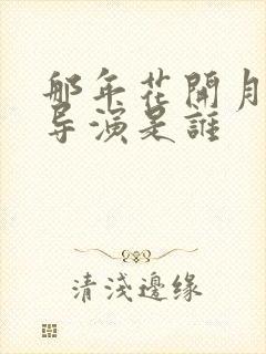 那年花开月正圆导演是谁封面