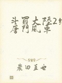 斗罗大陆2绝世唐门风车封面