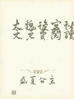 大魏后宫秘史全文免费阅读笔趣阁封面