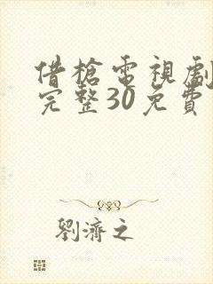 借枪电视剧全集完整30免费观看