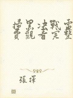 扫黑决战电影免费观看完整版高清封面