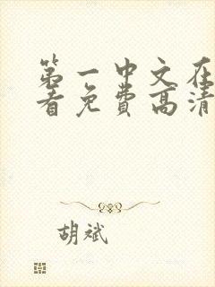 第一中文在线观看免费高清电视剧