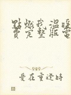 点燃我温暖你免费完整版电视剧高清