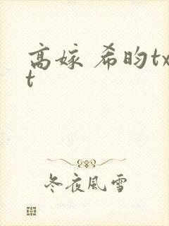 高嫁 希昀txt