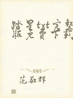 踏星txt完整版免费下载封面