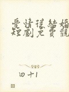 爱情从结婚开始短剧免费观看