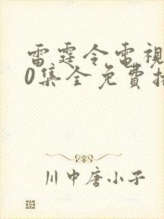 雷霆令电视剧40集全免费播放封面