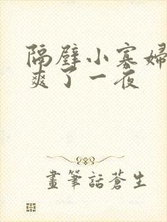 隔壁小寡妇让我爽了一夜