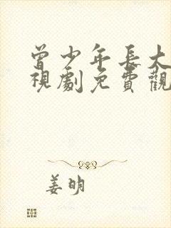 曾少年长大了电视剧免费观看全集