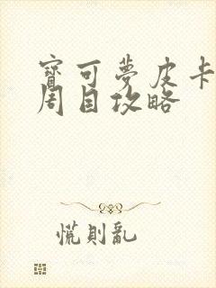 宝可梦皮卡丘二周目攻略